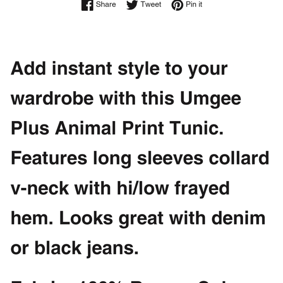 Umgee Animal Print Tunic - Picture 12 of 12